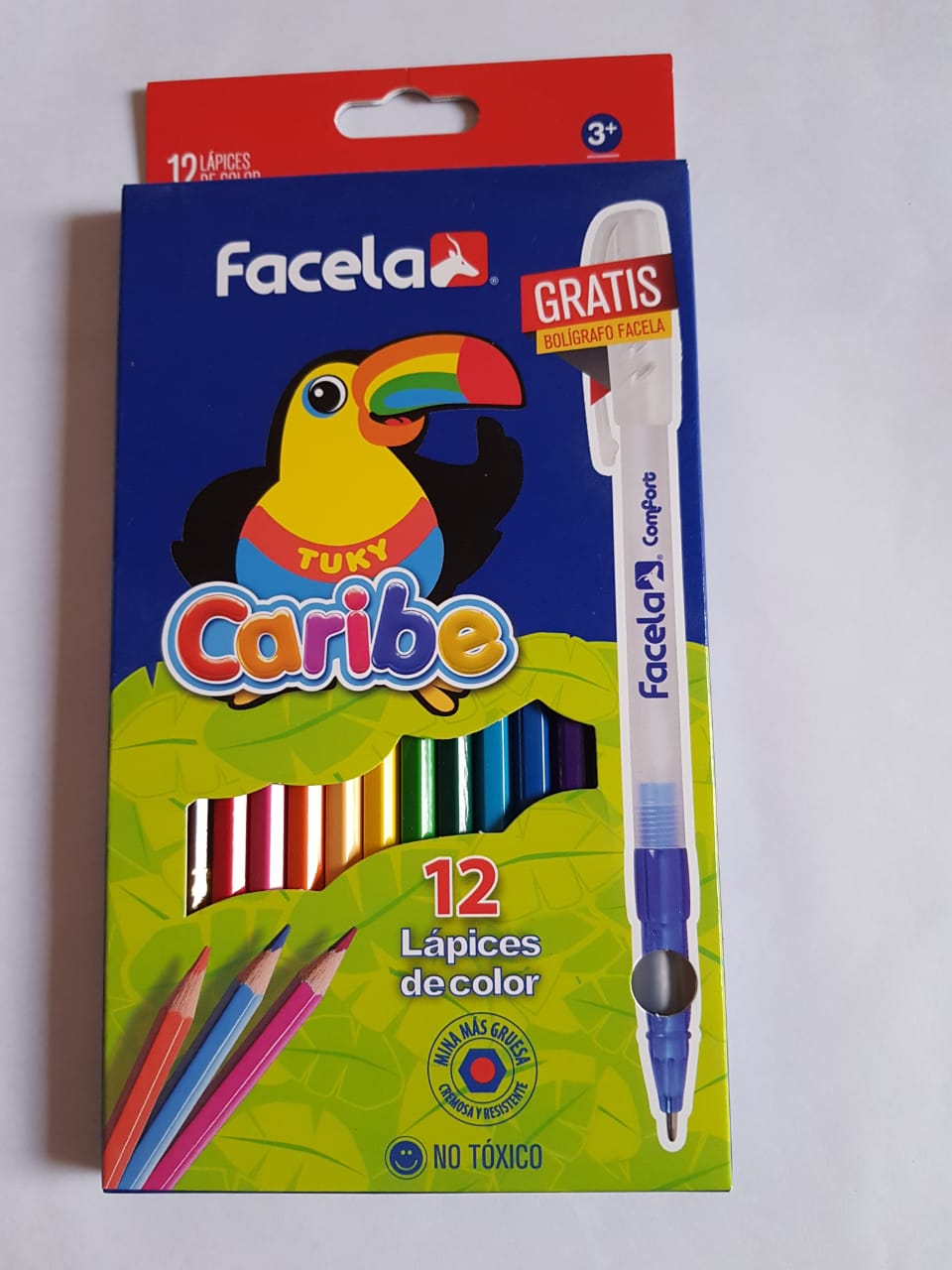 CAJA DE COLORES FACELA + BOLIGRAFO 12UN